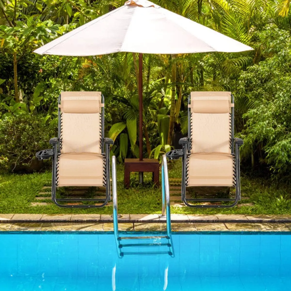 مجموعة كراسي استرخاء بدون جاذب - مراجعة Outdoor Furniture Set Sale وسعره