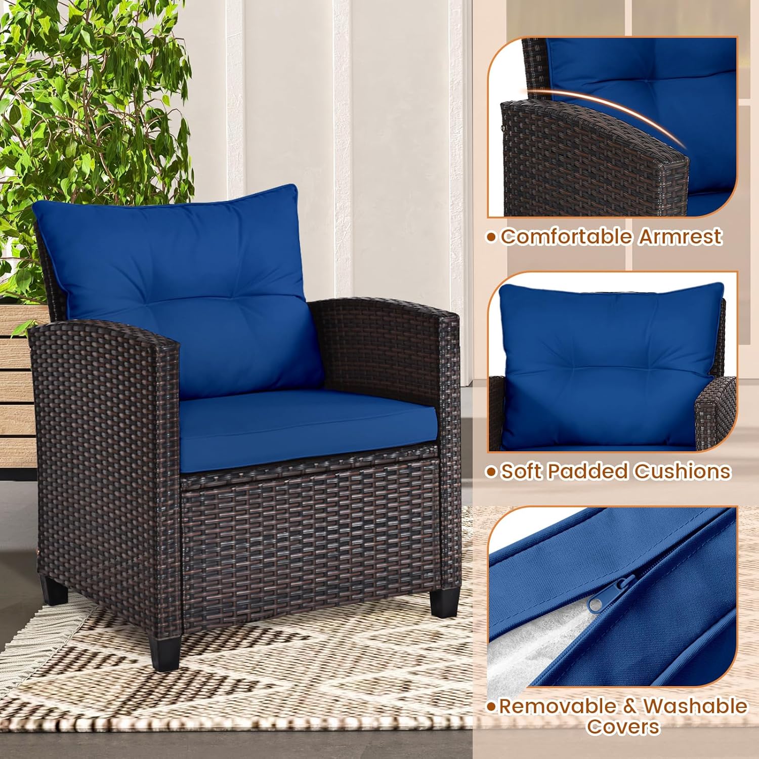 طقم بيسترو خارجي من 3 قطع من ا - مراجعة Outdoor Furniture Cushions وسعره