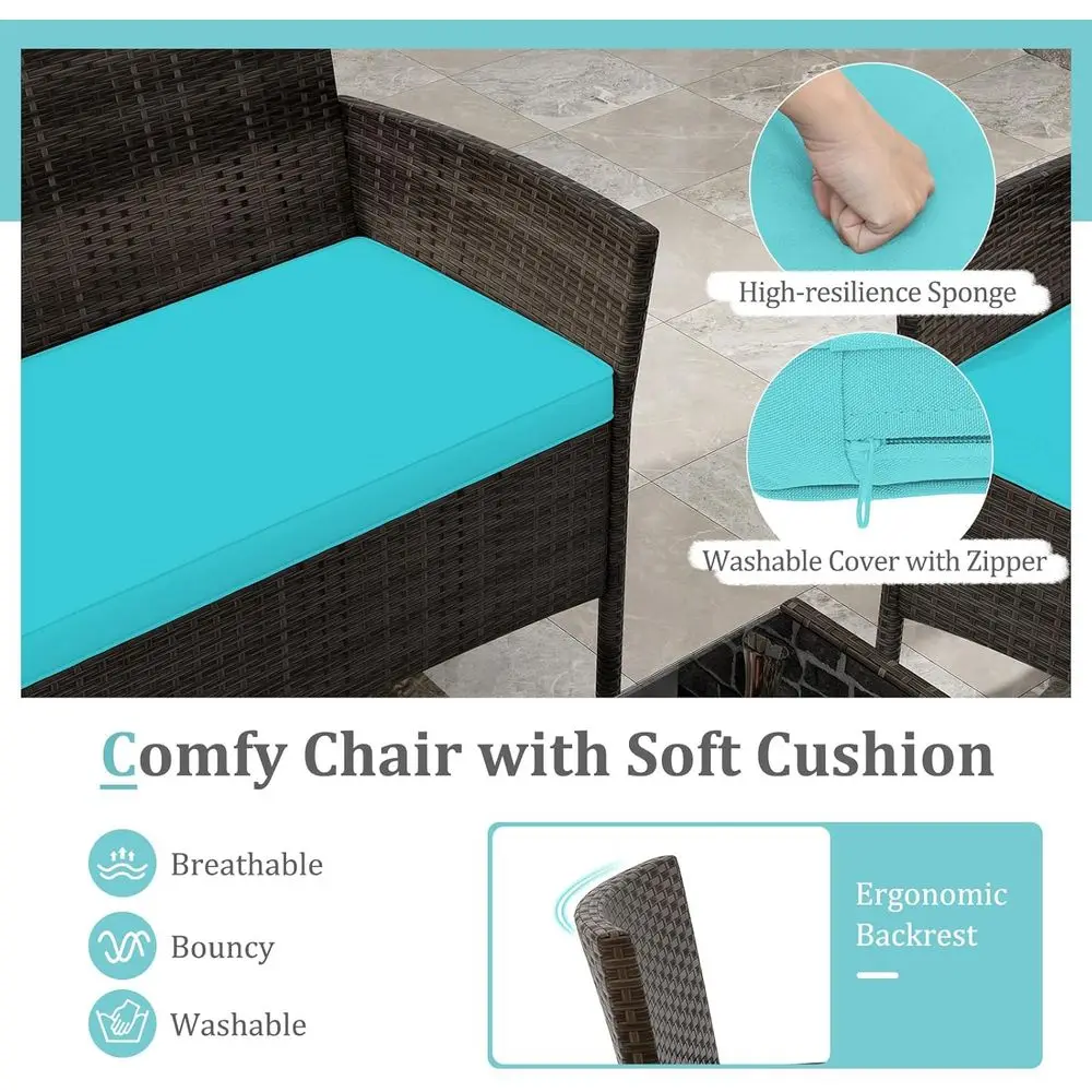 طقم أثاث خارجي من 4 قطع باللون - مراجعة Outdoor Furniture Loveseat وسعره