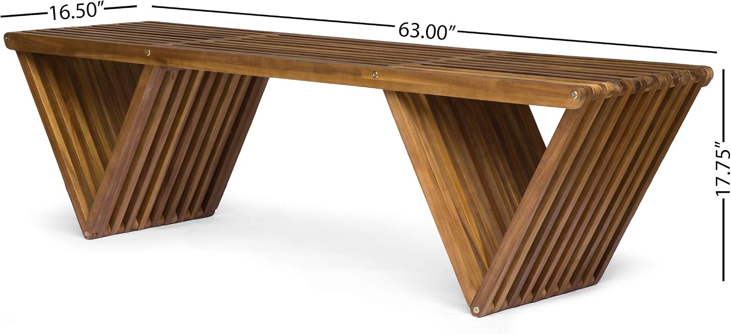 مقعد خشبي خارجي من خشب الأكاسي - مراجعة Outdoor Furniture Bench وسعره